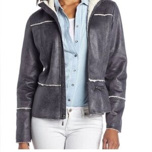 New-Prana ESME Grey Sherpa coat in a Small